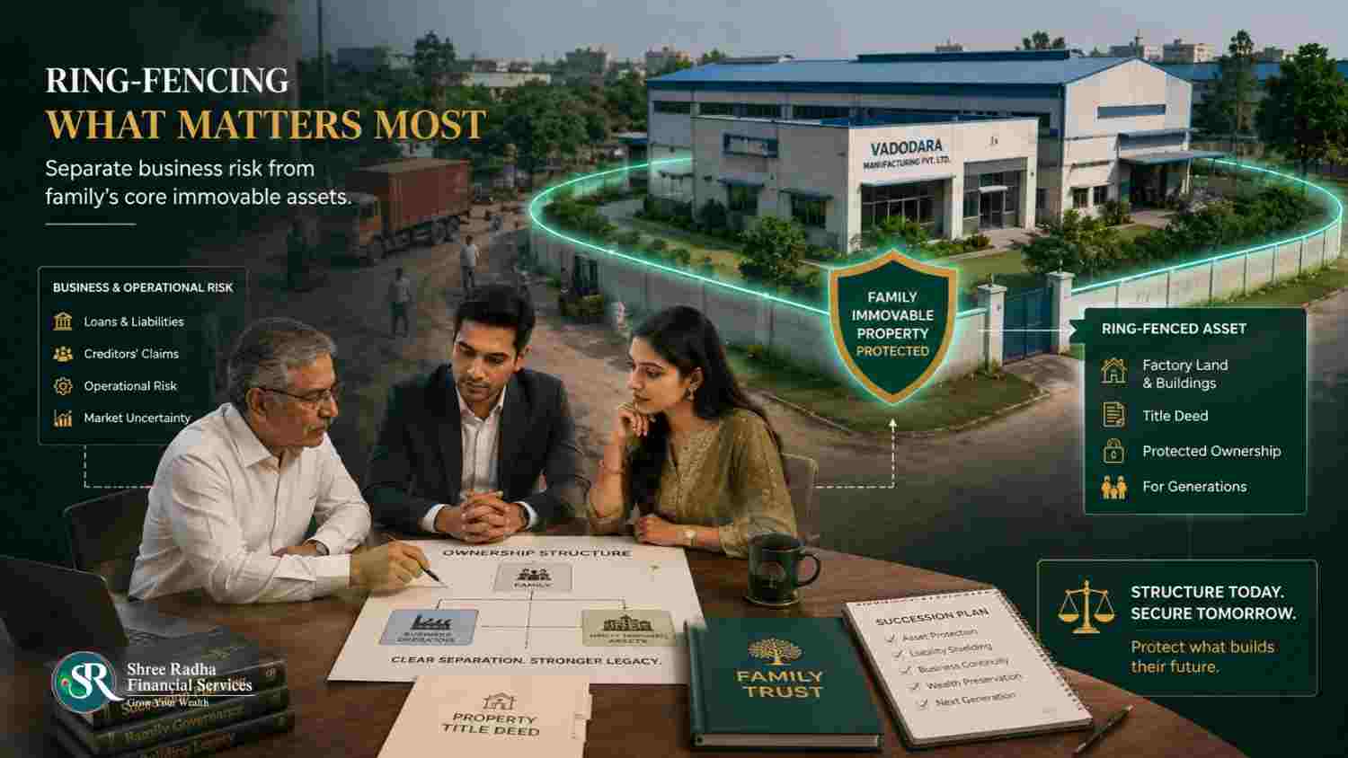 Karta personal liability HUF business debt — HUF vs Private Trust protects factory land in Vadodara