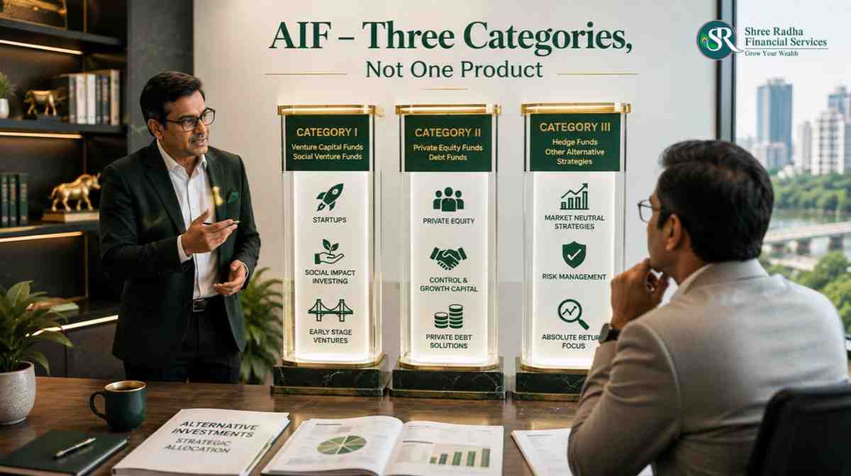 AIF for Surat investors — core-satellite portfolio with PMS, mutual funds and AIF allocation