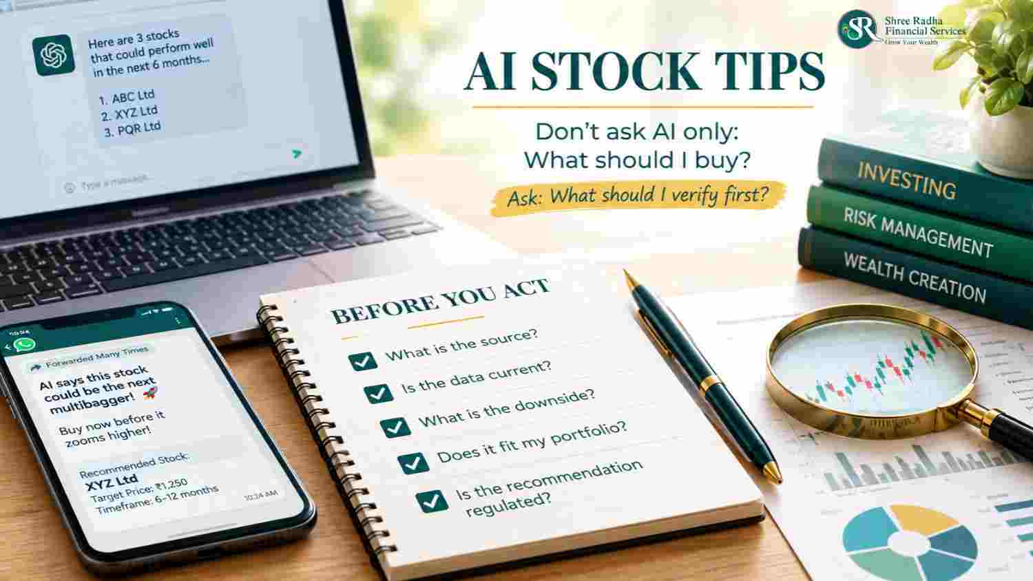 AI stock tips checklist — questions to ask and SEBI registration verification steps before trusting an AI stock suggestion